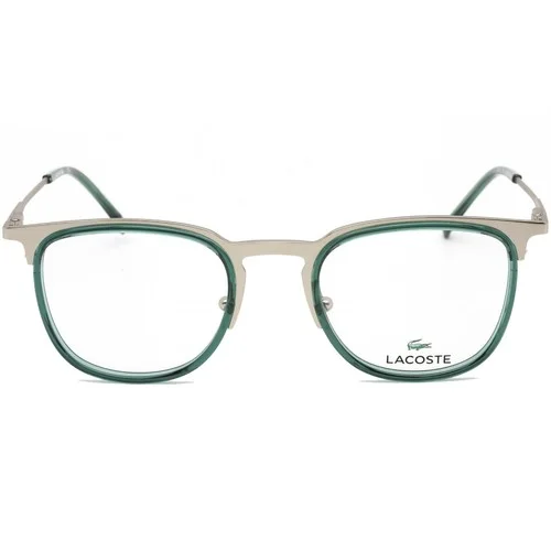 Lacoste Unisex Eyeglasses Full Rim Light Gold and Green Square Frame L2264 718 2