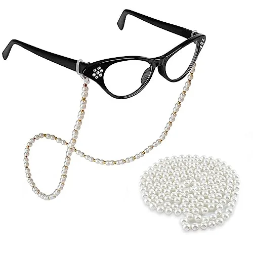 LADY BUGS BLACK CRYSTAL BEADS EYEGLASSES HOLDER READERS NECKLACE LOBSTER CLASPS