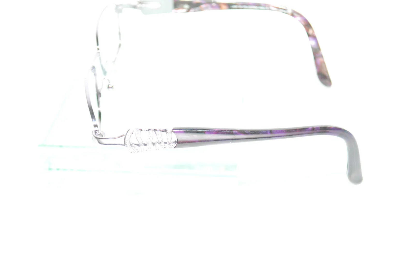Lady M Collection Amelia Eyeglasses Frames 51[]17-135MM Lilac Rhinestone Arms 2