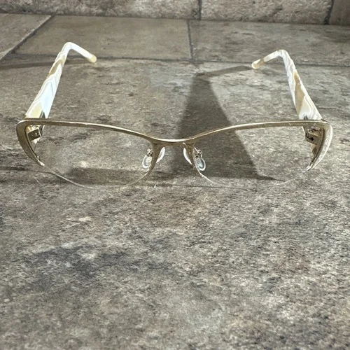 Lady M Collection LADYM689 Eyeglass Frames Gold Rhinestones 54[]15-140MM