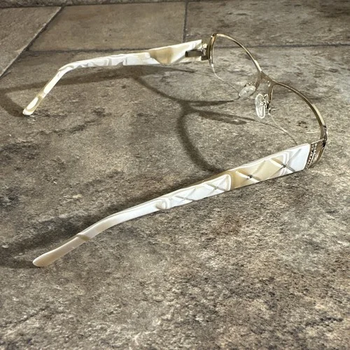 Lady M Collection LADYM689 Eyeglass Frames Gold Rhinestones 54[]15-140MM 4
