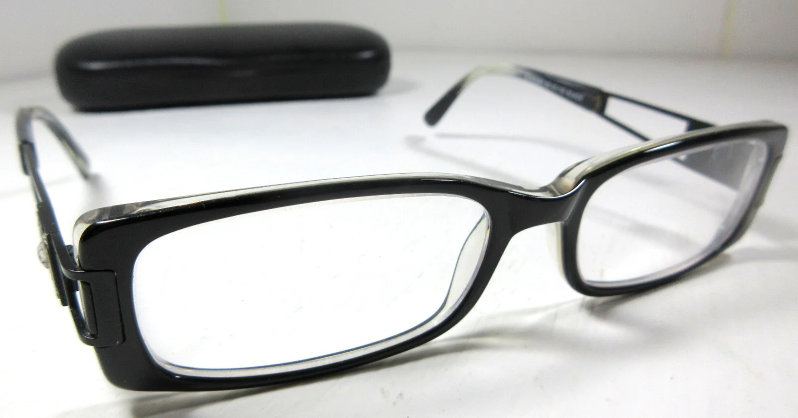 Lady M Collection Scarlet Eyeglass Frames Black White Rhinestones