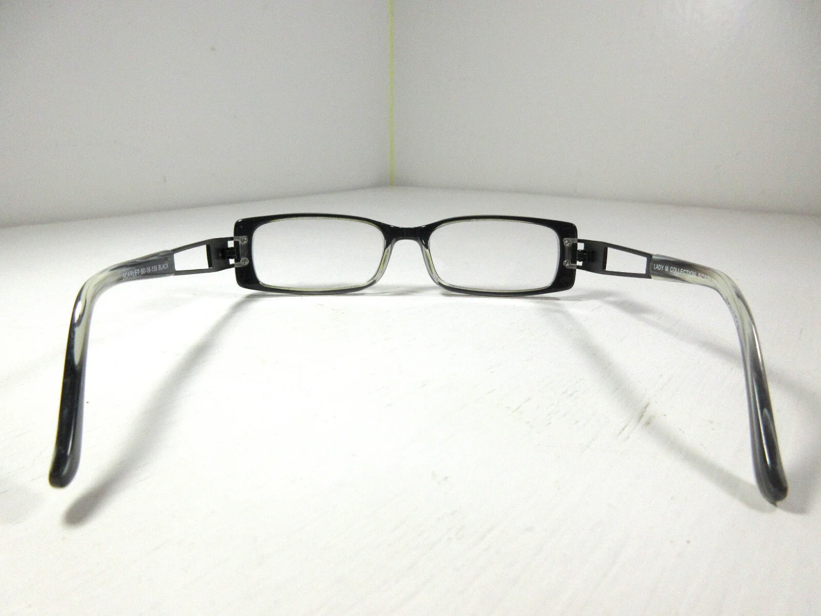 Lady M Collection Scarlet Eyeglass Frames Black White Rhinestones 4