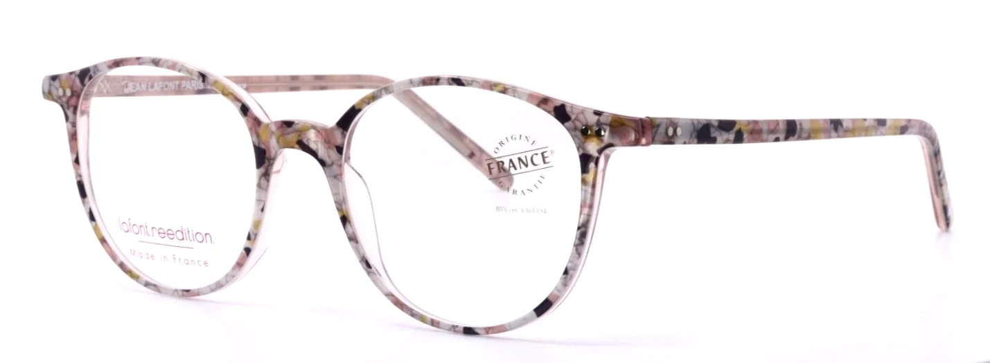LAFONT Heritiere 7119 Pink Womens Round Full Rim Eyeglasses 49-18-138 B:41