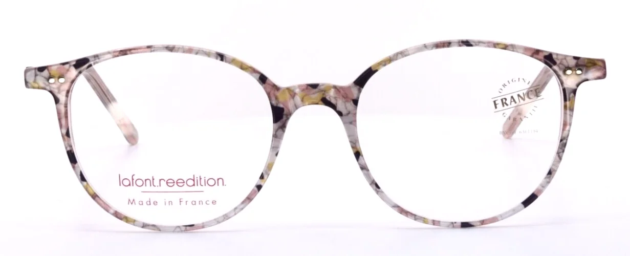 LAFONT Heritiere 7119 Pink Womens Round Full Rim Eyeglasses 49-18-138 B:41 3