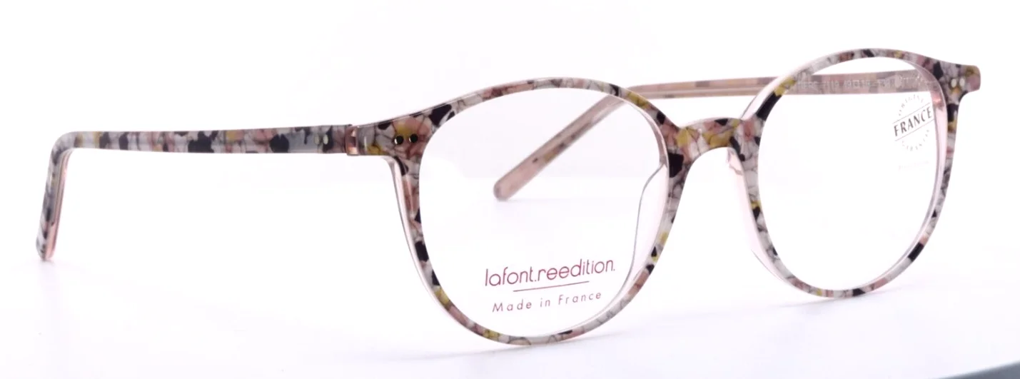 LAFONT Heritiere 7119 Pink Womens Round Full Rim Eyeglasses 49-18-138 B:41 4