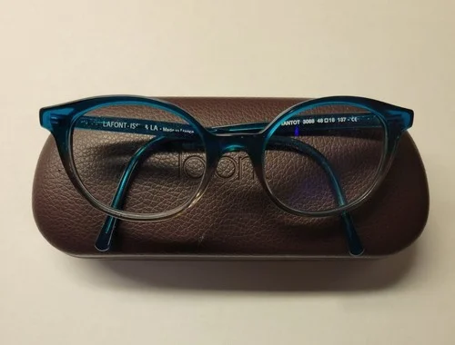 Lafont - Issy & La Eyeglasses Tantot 3068 Blue & Gray Frame France Discontinued 2