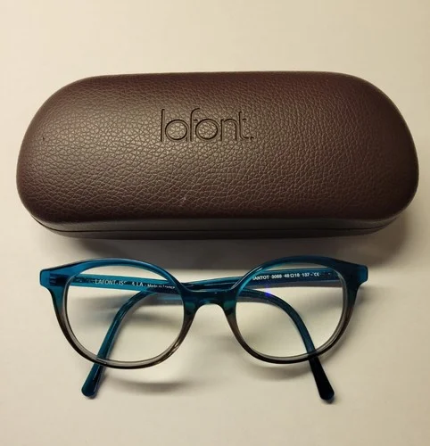 Lafont - Issy & La Eyeglasses Tantot 3068 Blue & Gray Frame France Discontinued 3