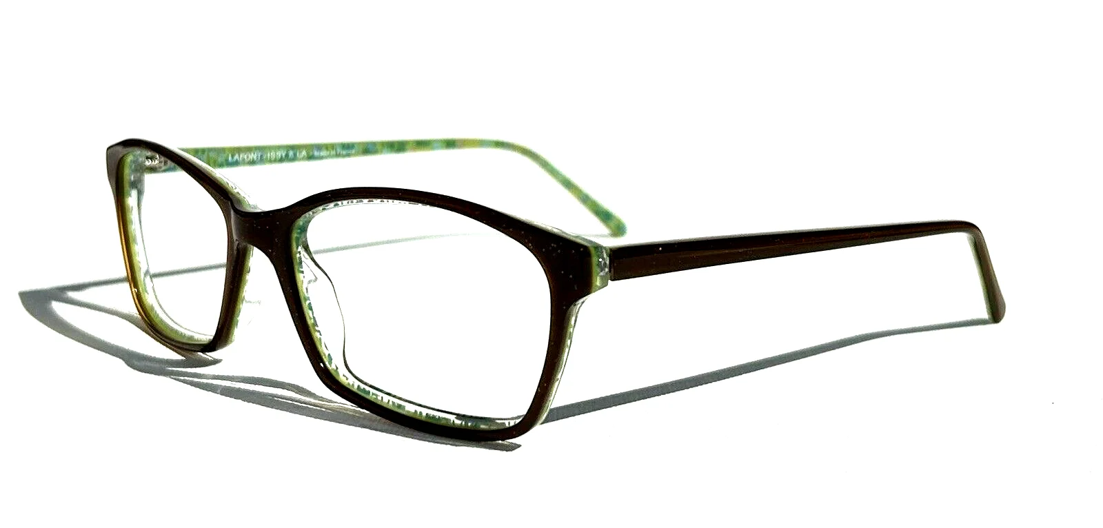 Lafont-Issy La Hit-Parade 584 Brown Glitter/Green France Eyeglasses 53 15 137