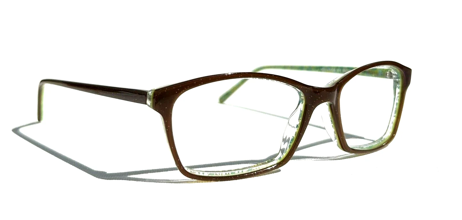 Lafont-Issy La Hit-Parade 584 Brown Glitter/Green France Eyeglasses 53 15 137 2