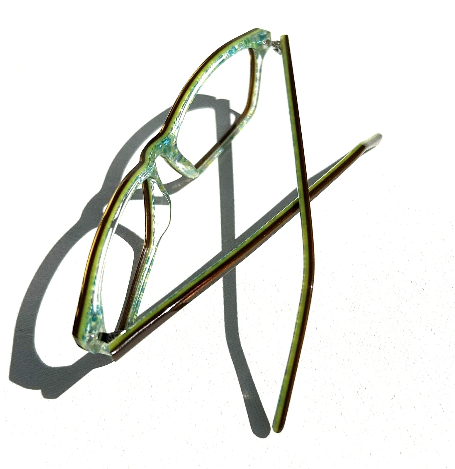 Lafont-Issy La Hit-Parade 584 Brown Glitter/Green France Eyeglasses 53 15 137 3