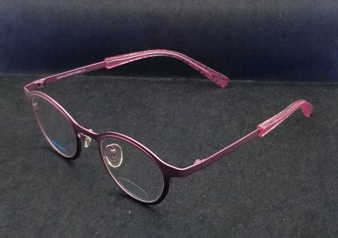 LAFONT REBUS 7043 EYEGLASSES FRAMES FOR KIDS ROUND PURPLE METAL 43-19-128 SWEET 3