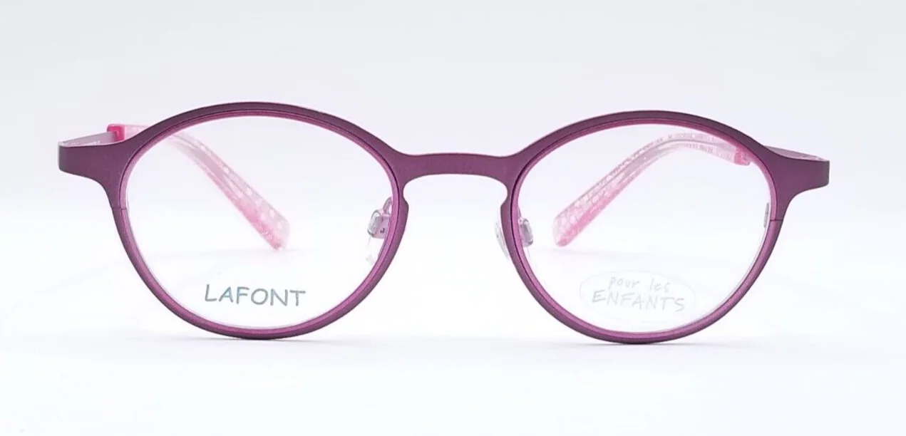 LAFONT REBUS 7043 EYEGLASSES FRAMES FOR KIDS ROUND PURPLE METAL 43-19-128 SWEET 4