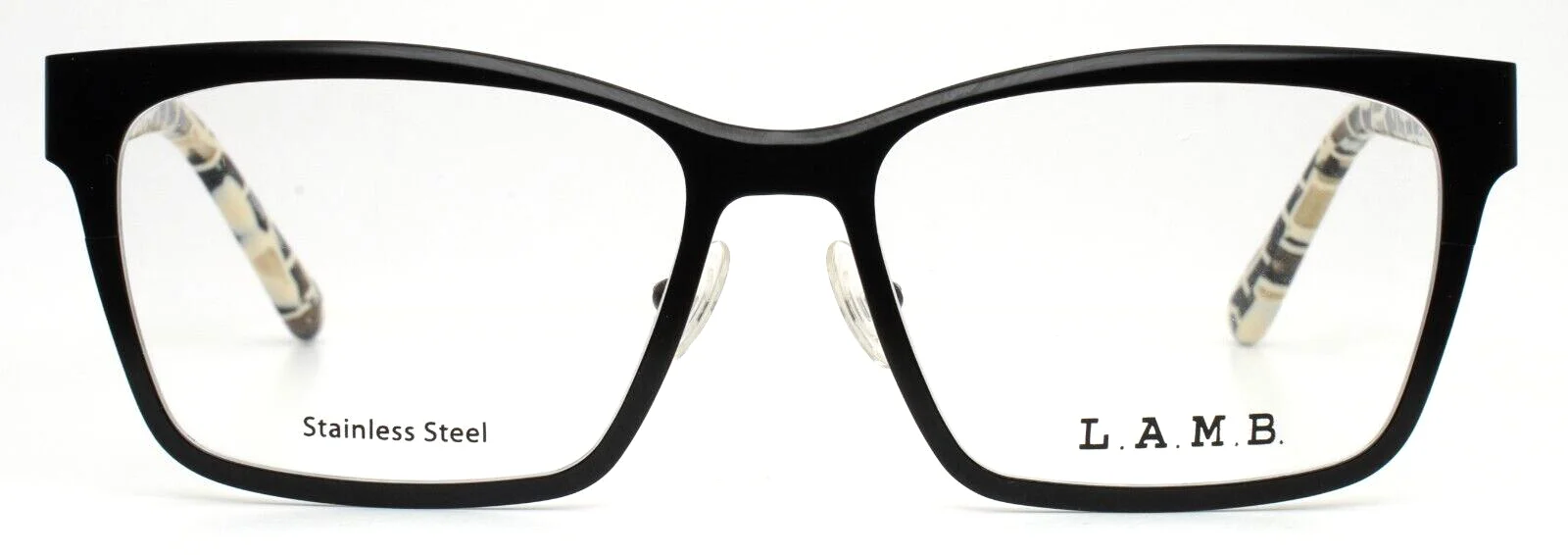 LAMB LA051 Black BLK Womens Square Full Rim Eyeglasses 53-16-135 B:38 2