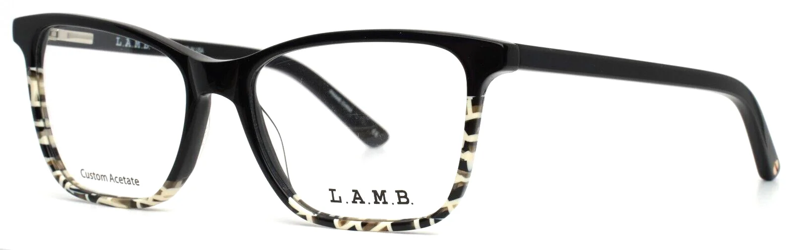 LAMB LA065 BLK Black Bone Womens Cat Eye Full Rim Eyeglasses 53-16-135 B:39