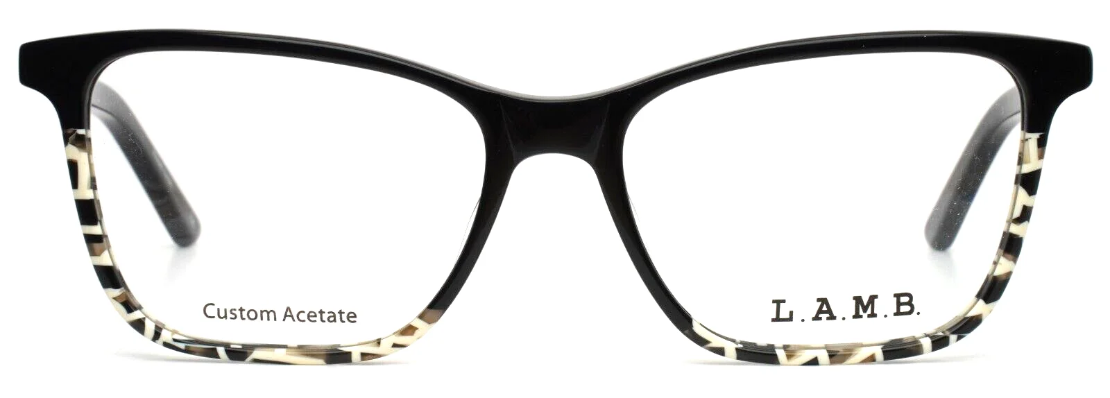 LAMB LA065 BLK Black Bone Womens Cat Eye Full Rim Eyeglasses 53-16-135 B:39 2