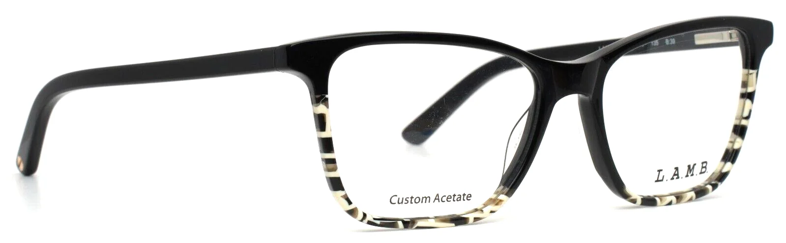 LAMB LA065 BLK Black Bone Womens Cat Eye Full Rim Eyeglasses 53-16-135 B:39 3