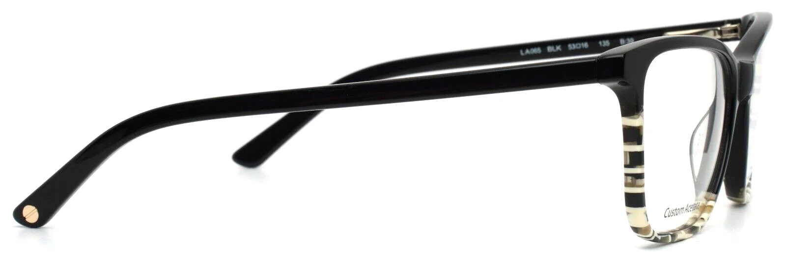 LAMB LA065 BLK Black Bone Womens Cat Eye Full Rim Eyeglasses 53-16-135 B:39 4
