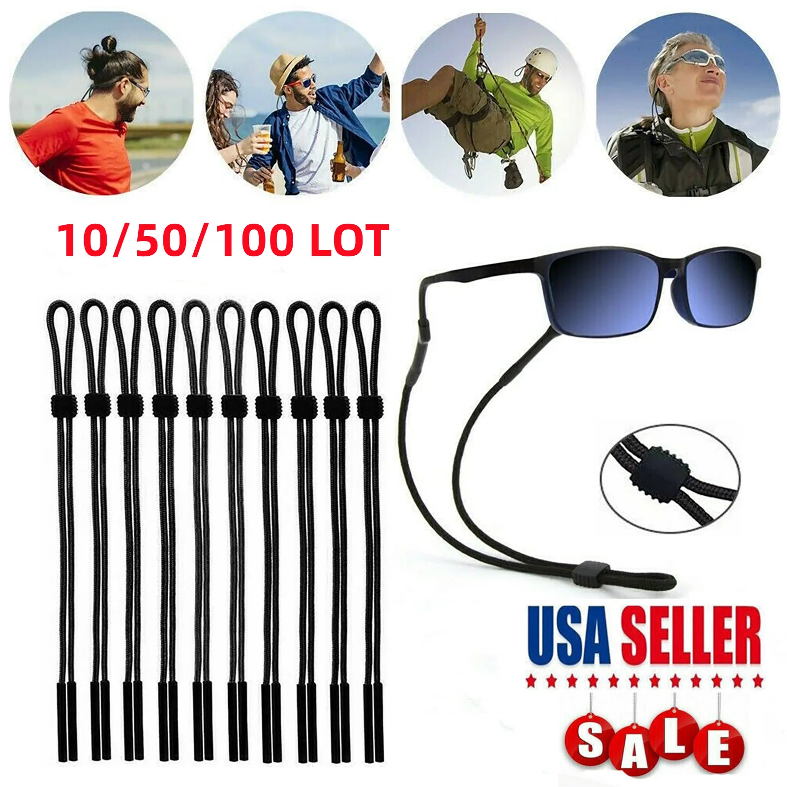 Lanyard Glasses Strap for Men Women Eyeglass Sports Sunglass Holder Straps Lot 3