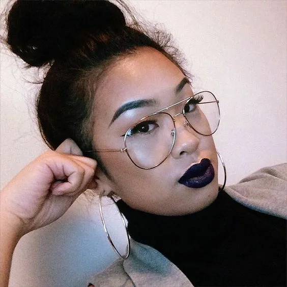 Large Big ROCK STAR Sexy Nerd Geek Aviator Eyeglasses Metal Clear Eyeglasses L 4