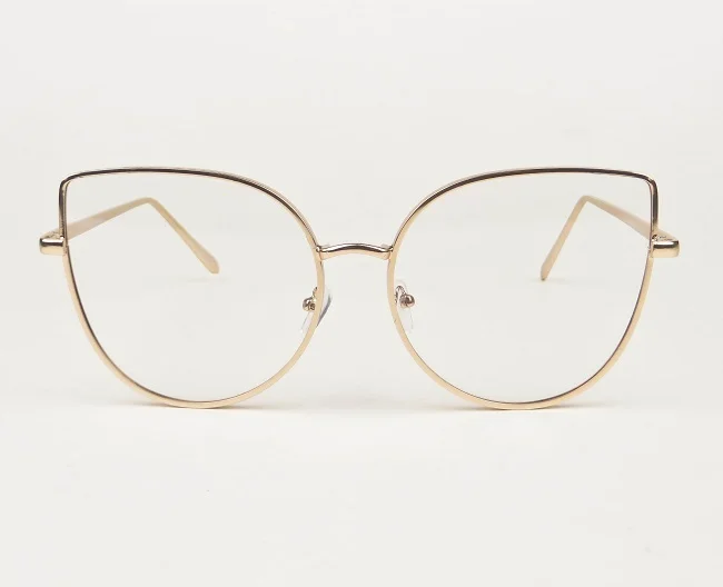 Large Cat Eye Thin Metal Frames Designer Hot Chola Big Celebrity Eyeglasses 4342 2