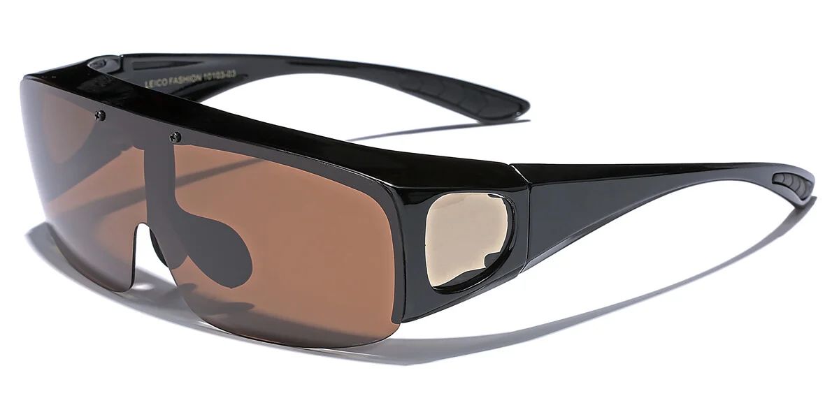 Large FLIP UP POLARIZED FIT OVER Sunglasses Cover Prescription Rx eyeglasses Men 2