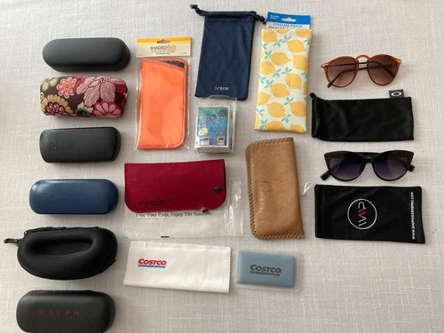 LARGE LOT Eyeglass Cases 6 Hard Clam Shell + Soft + Sunglasses & Accessories