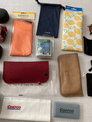LARGE LOT Eyeglass Cases 6 Hard Clam Shell + Soft + Sunglasses & Accessories 3
