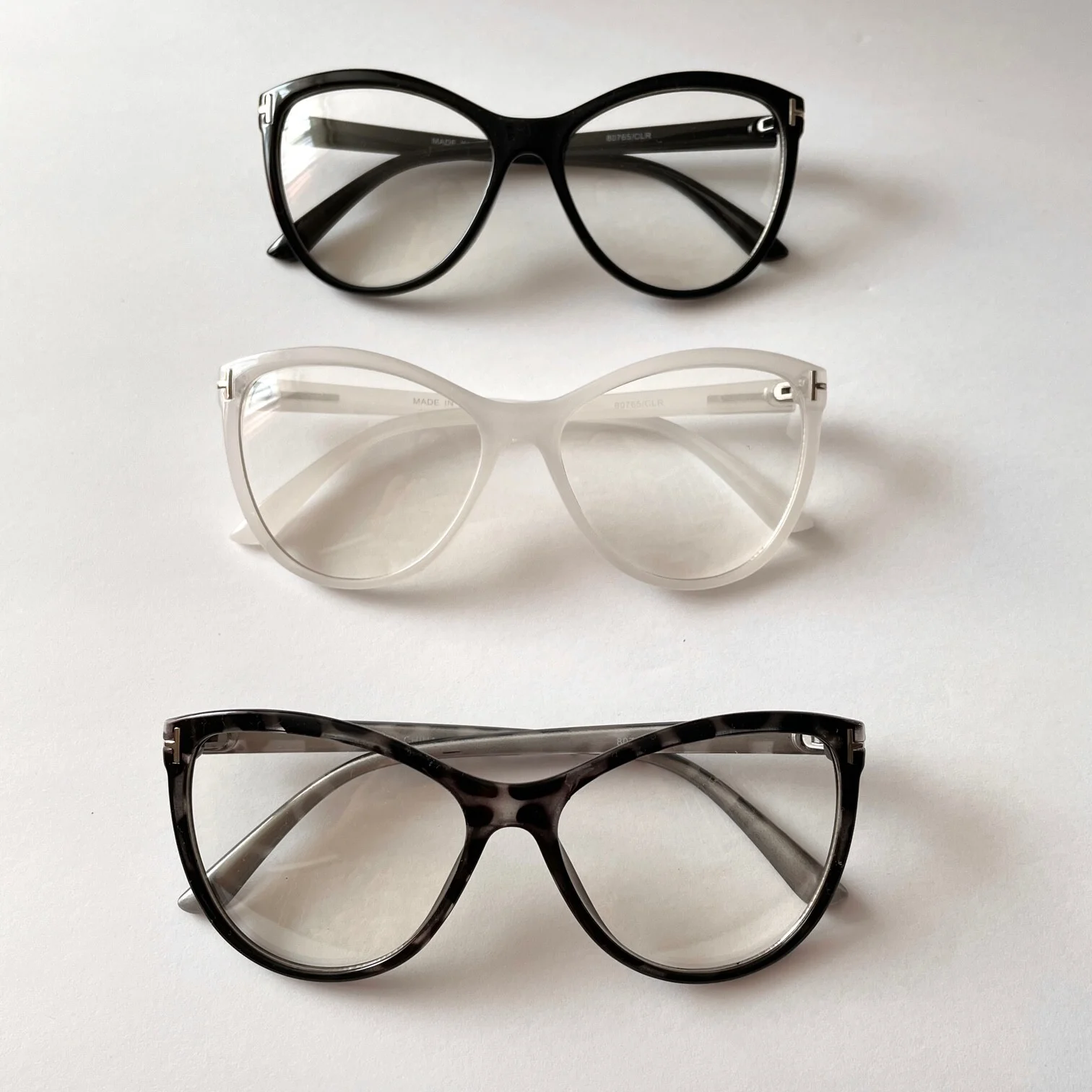 Large T SOFIA Cat Eye Thin Frame Kitty Hot Girl Secretary Big Size Women Glasses 3