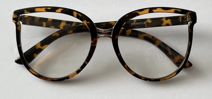 Large Women Round Cat Eye Kaya Clear Lens Gold Bridge Fashion Frames Eyeglasses 2