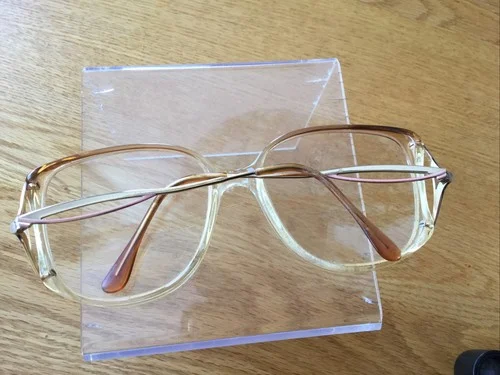 Late 70s Marchon Margie 1088-952 Perscription Eyeglasses Italy Oversized Gold 3