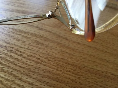 Late 70s Marchon Margie 1088-952 Perscription Eyeglasses Italy Oversized Gold 4