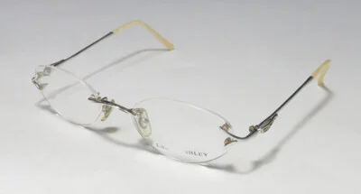 LAURA ASHLEY ALEXANDRA SILVER LIGHTWEIGHT RIMLESS CLASSIC OVAL SHAPE EYEGLASSES