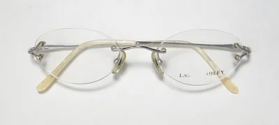 LAURA ASHLEY ALEXANDRA SILVER LIGHTWEIGHT RIMLESS CLASSIC OVAL SHAPE EYEGLASSES 2