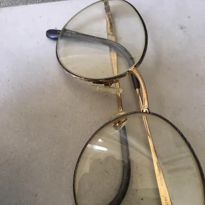 Laura Ashley Patricia Prescription Eye Glass Frames Round Metal Nose Pads Gold 3