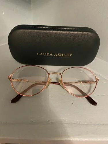 Laura Ashley Rose Eve Gold Eyeglasses Frames Round Full Rim 55-18-140