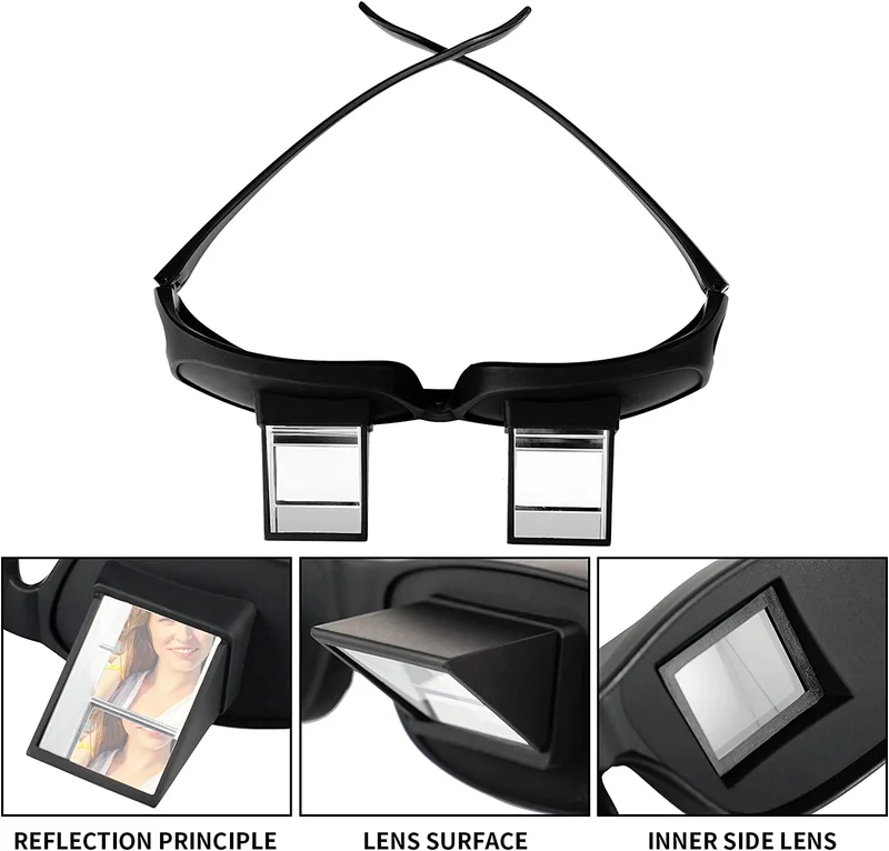 Lazy Spectacles - Horizontal Bed Prism Glasses for TV Reading - Unisex 4