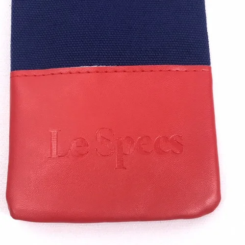 LE SPECS Soft Sunglasses Eyeglass Case Pouch Red/Navy Blue New 2