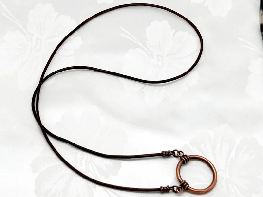 Leather Eyeglass Loop Necklace, Reading Glasses Chain Sunglasses Lanyard Copper 4