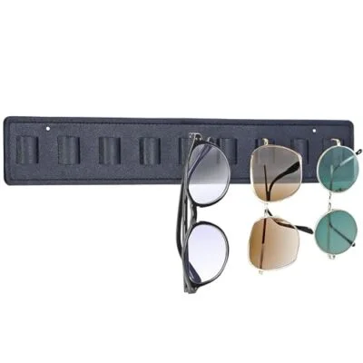 Leather Wall Mounted Sunglasses Holder Sunglasses Storage Eyeglasses Holders Eye