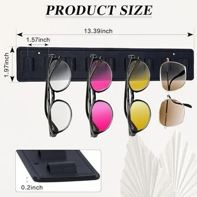 Leather Wall Mounted Sunglasses Holder Sunglasses Storage Eyeglasses Holders Eye 2