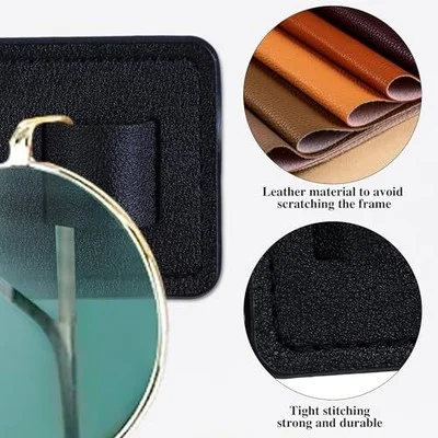 Leather Wall Mounted Sunglasses Holder Sunglasses Storage Eyeglasses Holders Eye 3