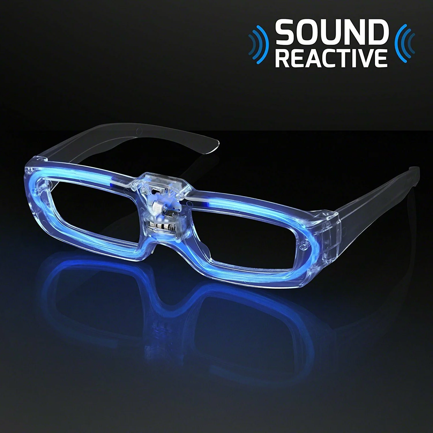 LED Light Up Sound Activated Eye Glasses- Assorted Color 4 PACK 2