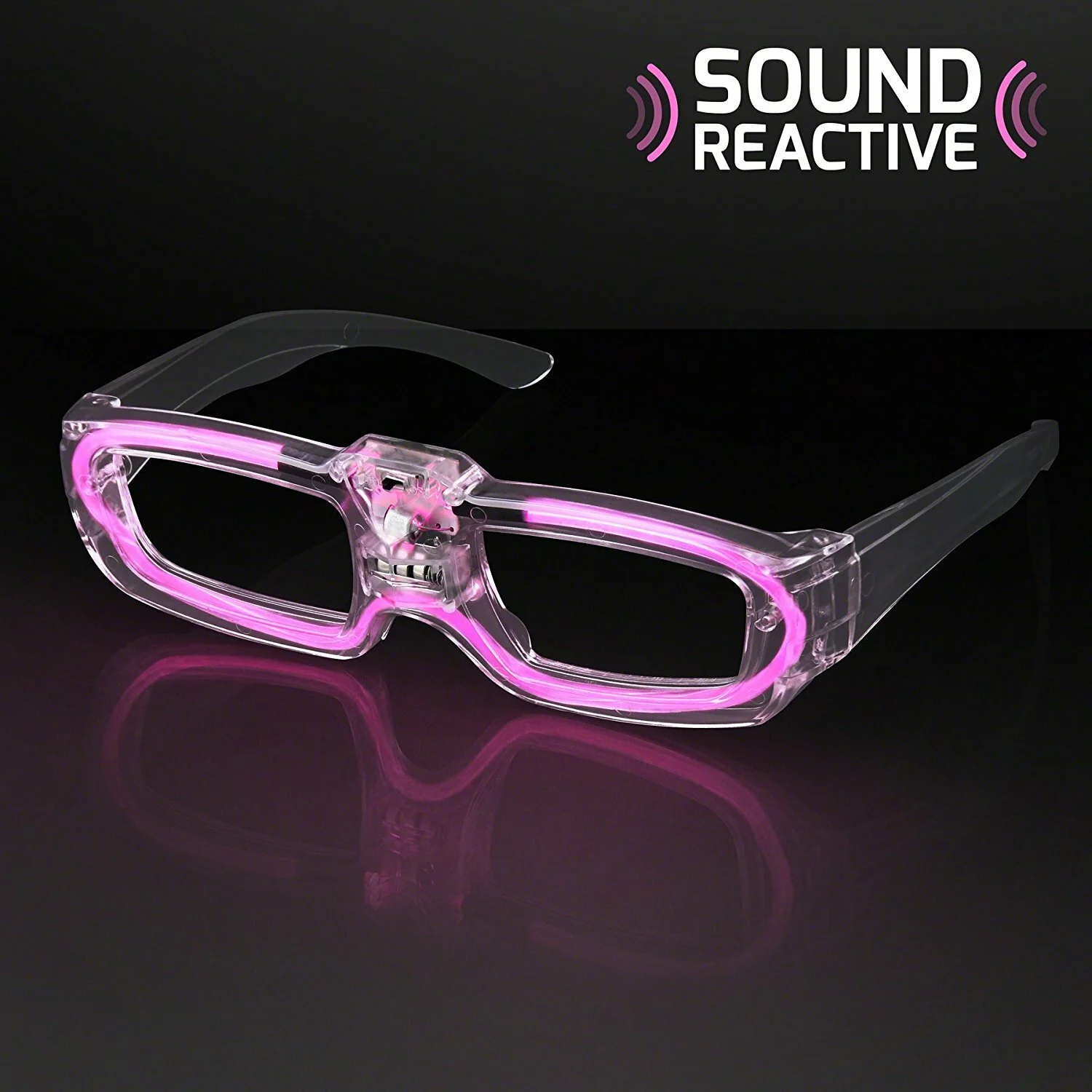 LED Light Up Sound Activated Eye Glasses- Assorted Color 4 PACK 3