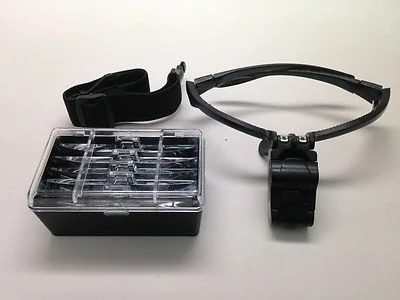 LED MAGNIFIER WITH 5 INTERCHANGEABLE LENSES HIGH DENSITY ACRYLIC EYE GLASS FRAME 2
