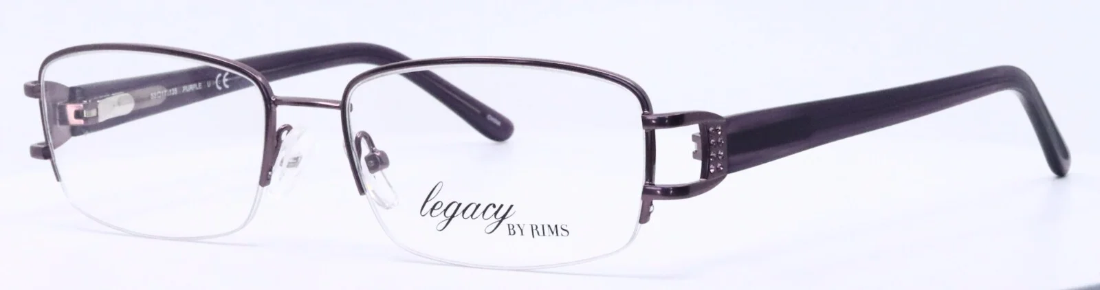 Legacy by RIMS R3 1051B Purple Womens Rectangle Eyeglasses 53-17-135 B:31 2