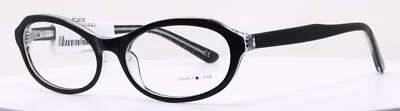Legacy Lane 21 Black Womens Oval Full Rim Eyeglasses Frame 52-16-140