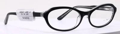 Legacy Lane 21 Black Womens Oval Full Rim Eyeglasses Frame 52-16-140 3