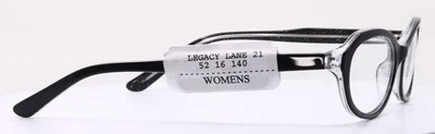 Legacy Lane 21 Black Womens Oval Full Rim Eyeglasses Frame 52-16-140 4