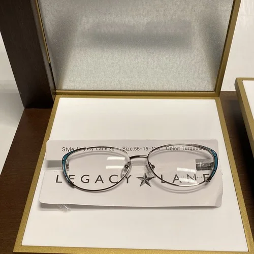 Legacy Lane 38 Turquoise Womens Metal Eyeglasses 55-15-135 Frames (E2)